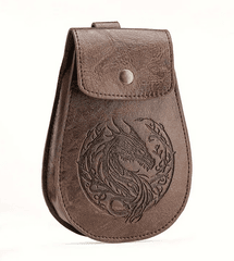 Dice Bag: 4x7 Faux Leather Medieval Waist Bag MM796